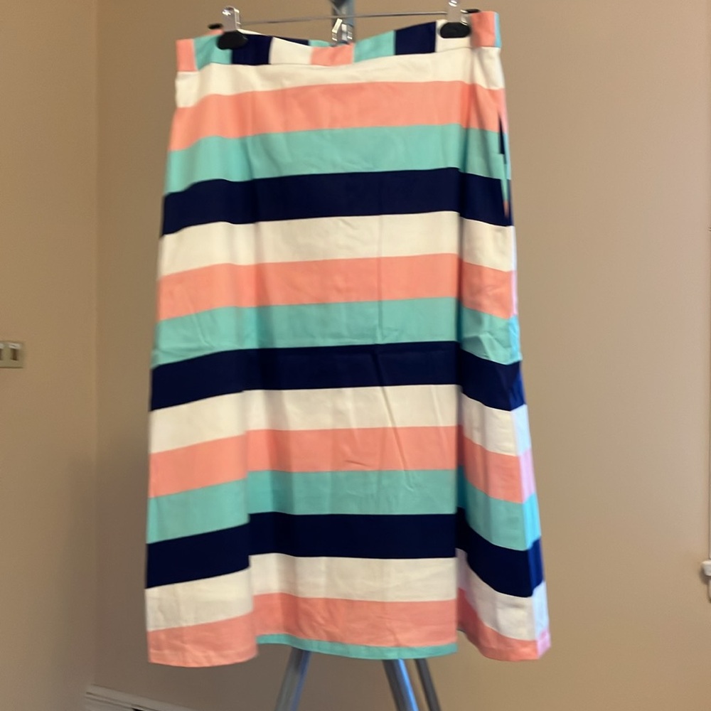 Collectif Camilla Candy Stripes Skirt - Picture 3 of 11